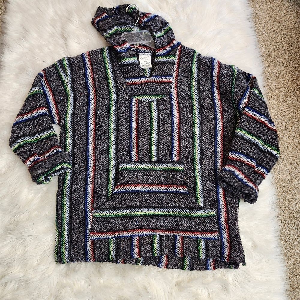 Vintage Artesania Canyon Creek Baja Hoodie Pullover Sz‎ XXL